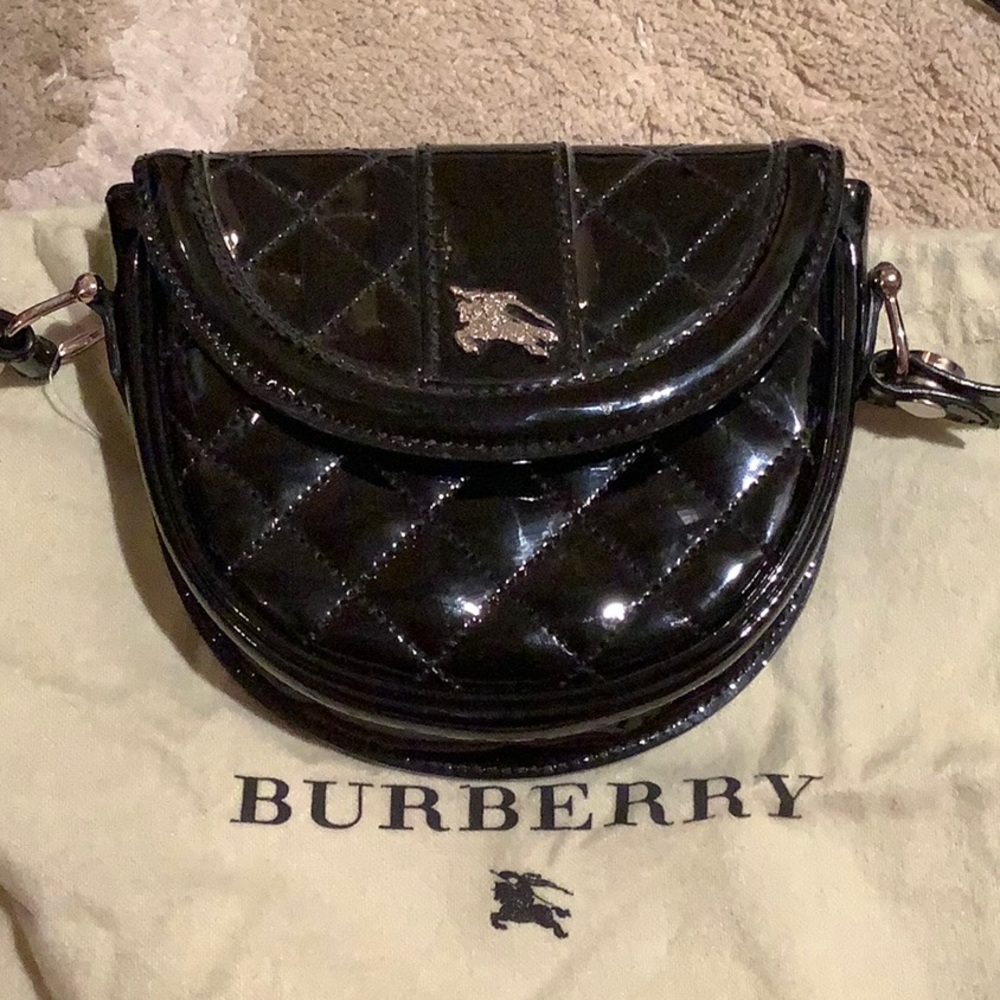 Burberry Quilted Patent Leather Crossbody Bag - Picture 6 of 16